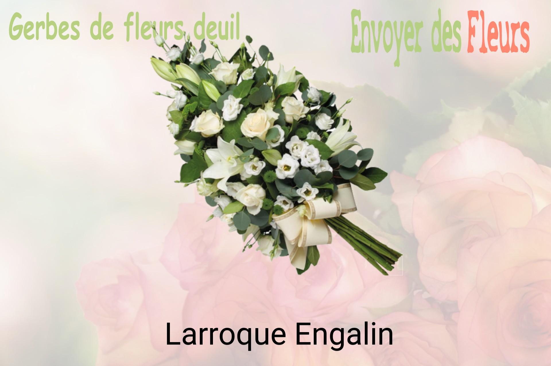 Gerbe de fleurs de deuil livrée à Larroque-Engalin